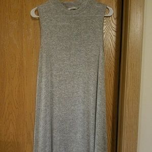 High neck swing knit dress